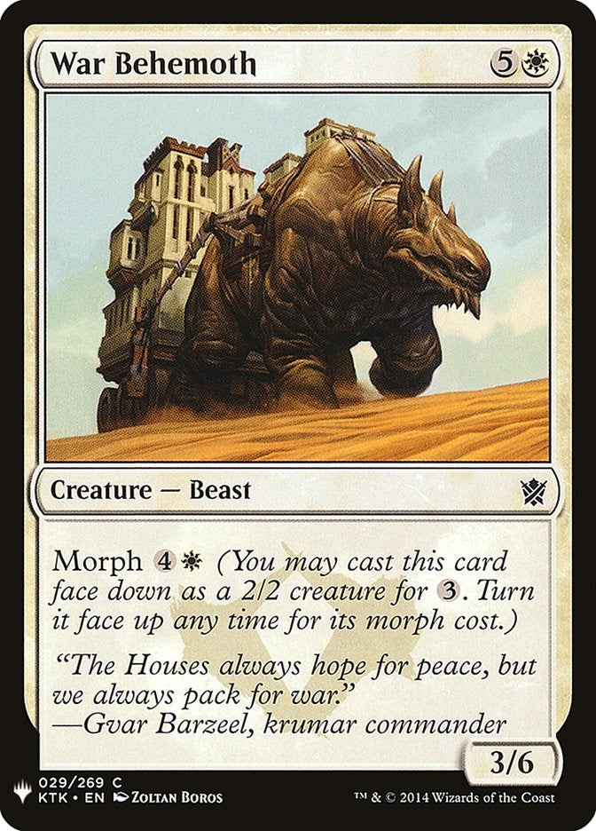War Behemoth [LIST - 29]