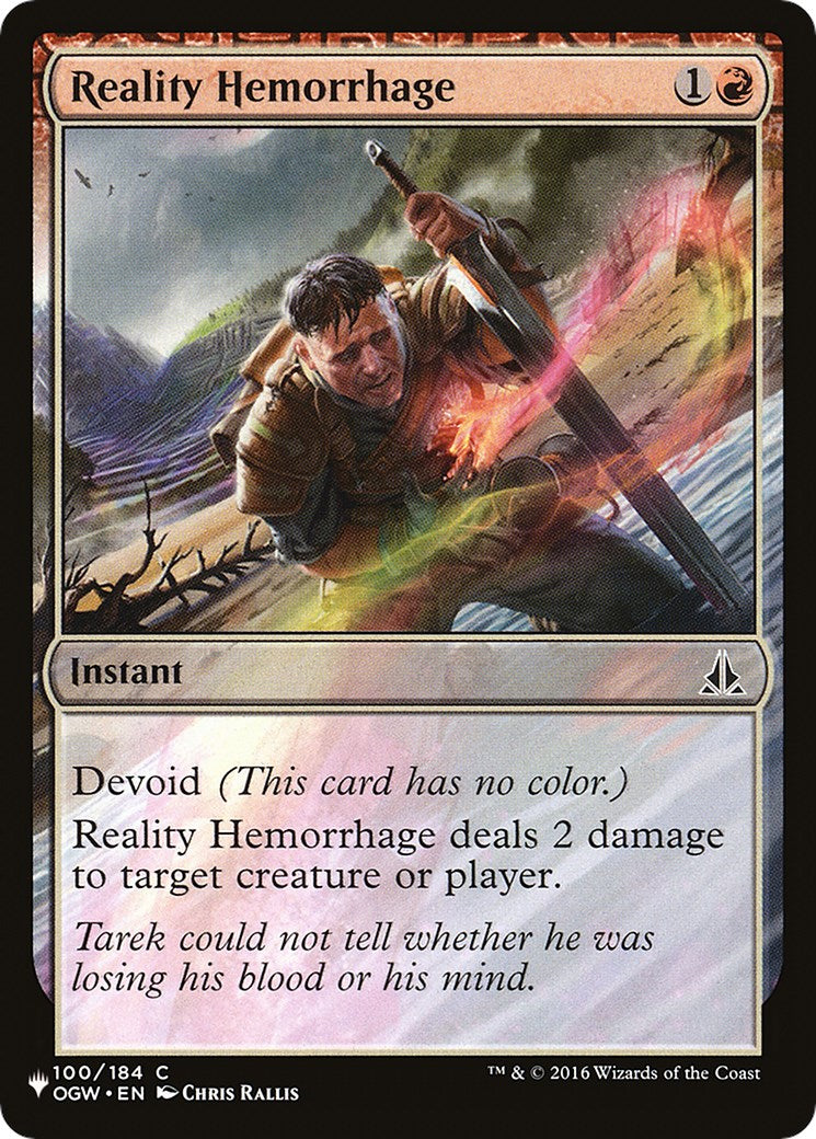 Reality Hemorrhage [LIST - 100/184]