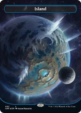 Island (492) (Borderless) (Galaxy Foil) [UNF - 492]