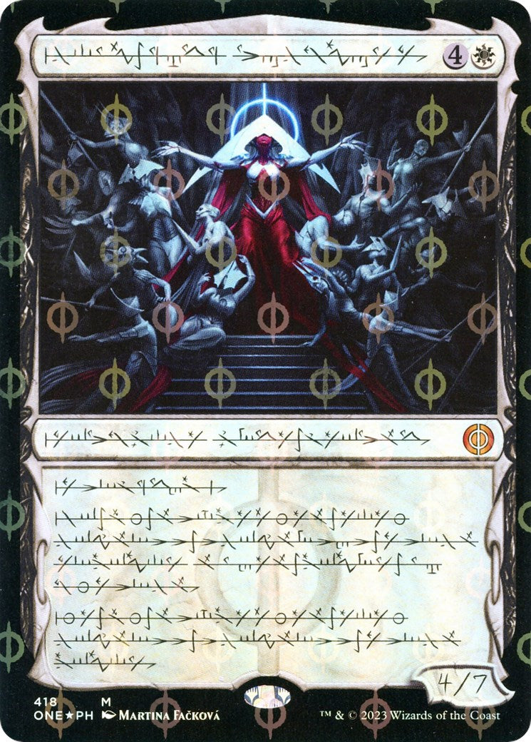 Elesh Norn, Mother of Machines (Phyrexian) (Step-and-Compleat Foil) [ONE - 418]