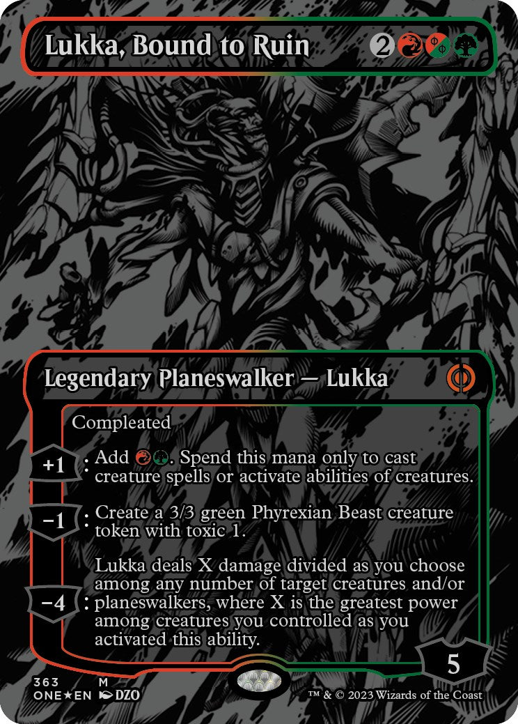 Lukka, Bound to Ruin (Oil Slick Raised Foil) [ONE - 363]