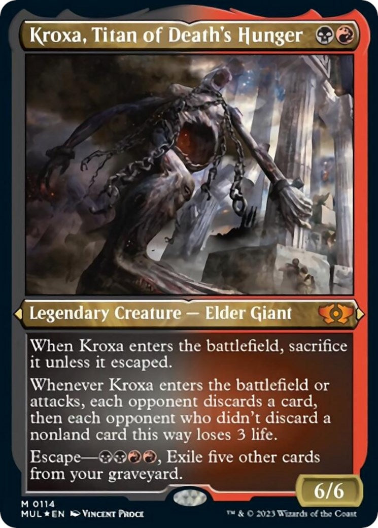 Kroxa, Titan of Death's Hunger (Foil Etched) [MUL - 114]
