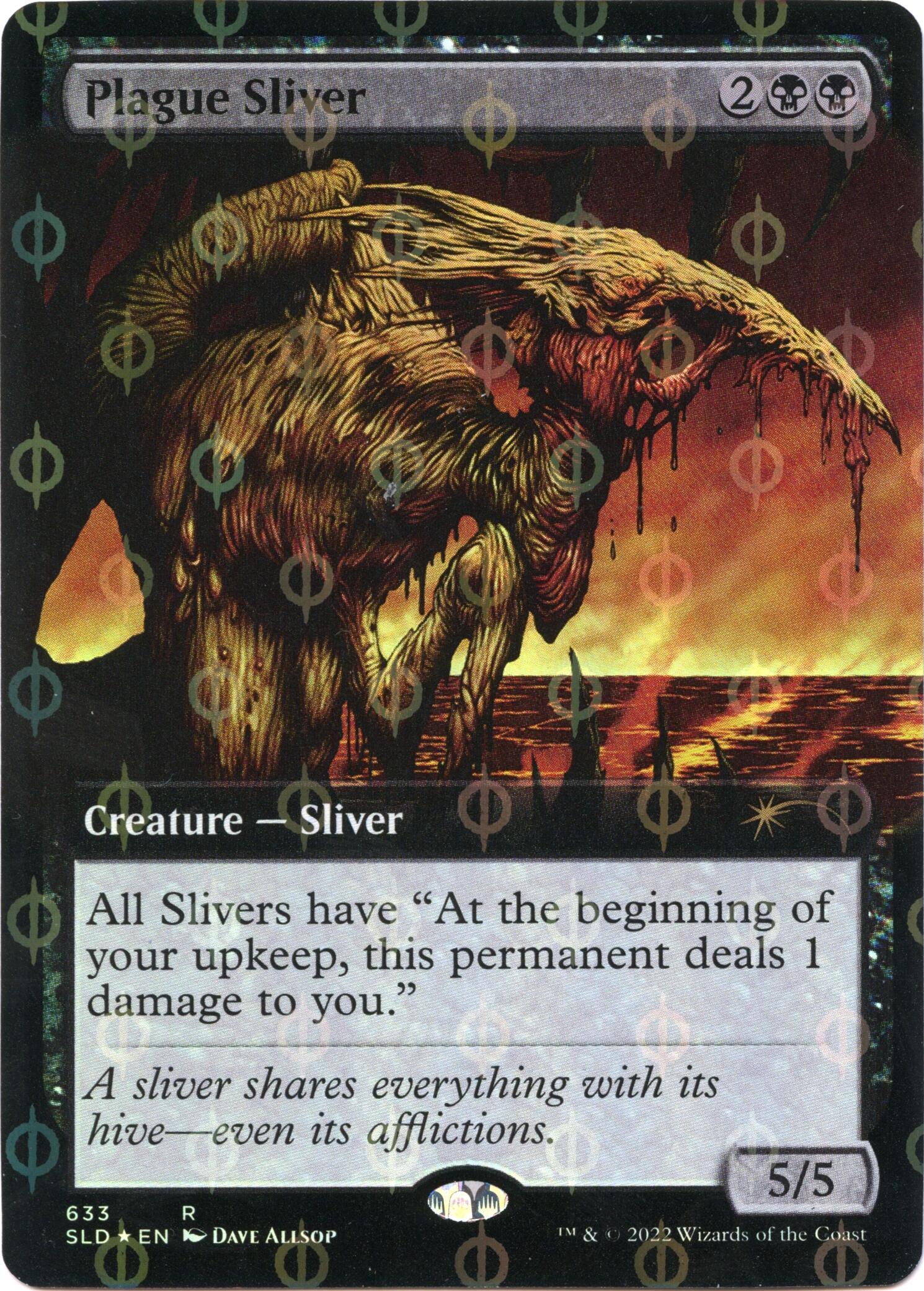 Plague Sliver (Extended Art) (Step-and-Compleat Foil)