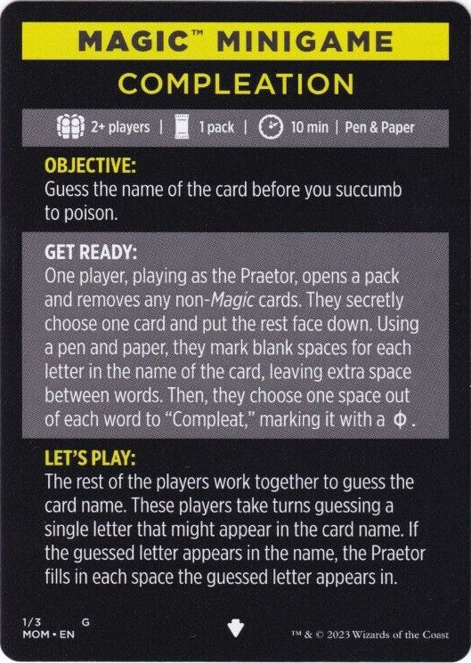 Magic Minigame: Compleation