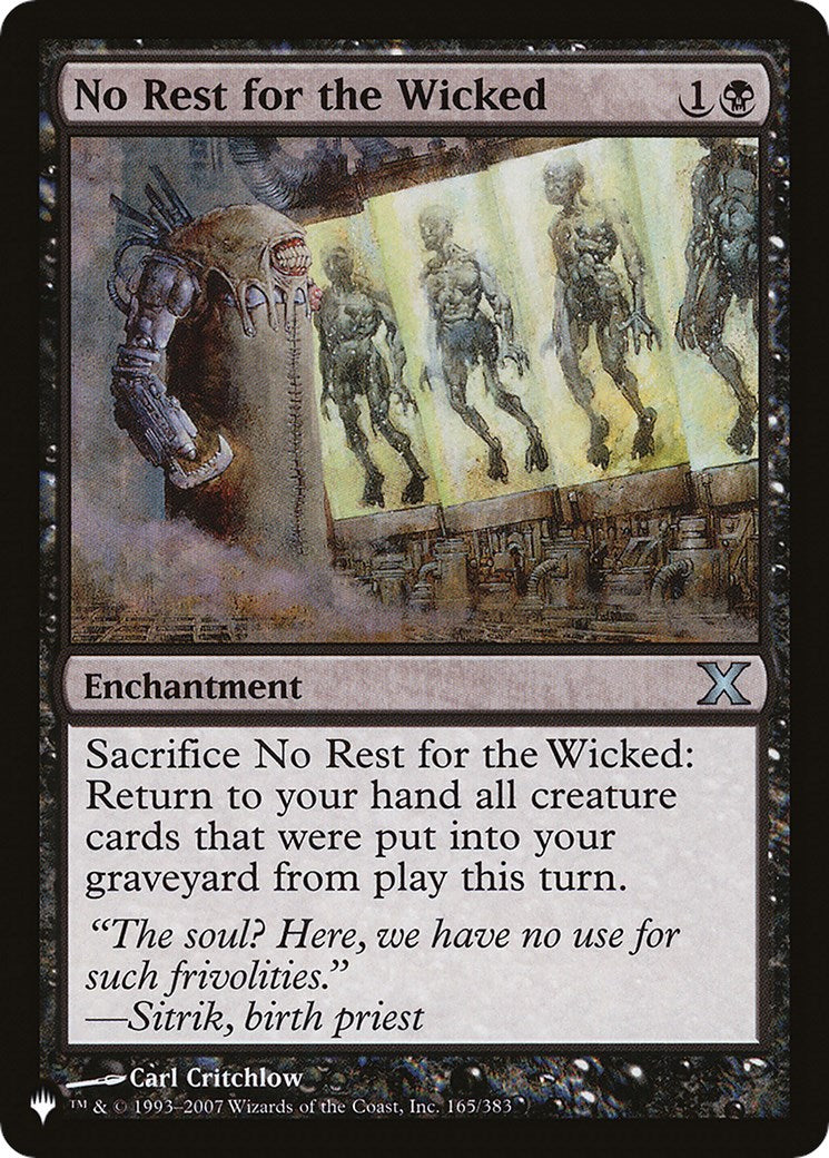 No Rest for the Wicked [LIST - 165/383]
