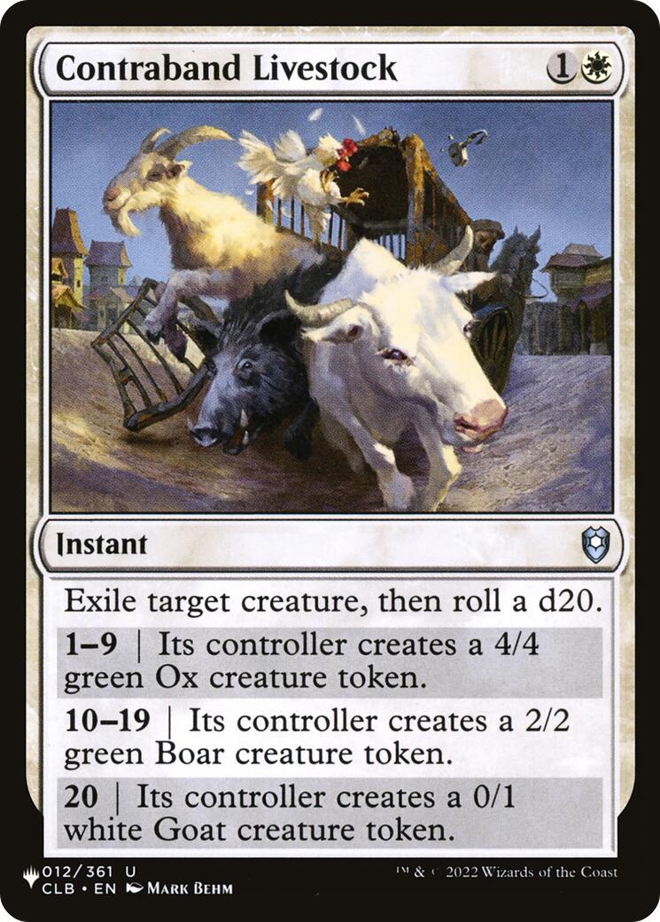 Contraband Livestock [LIST - 012/361]