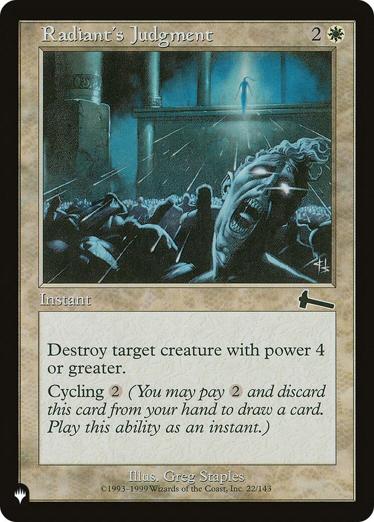 Radiant's Judgment [LIST - 22/143]