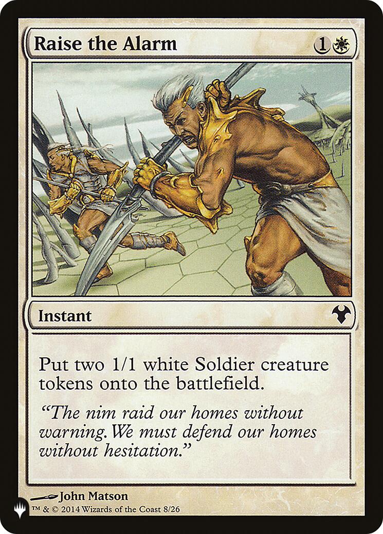 Raise the Alarm [LIST - 26-Aug]