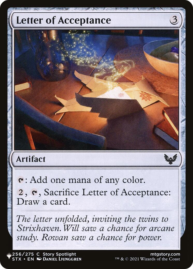 Letter of Acceptance [LIST - 256/275]