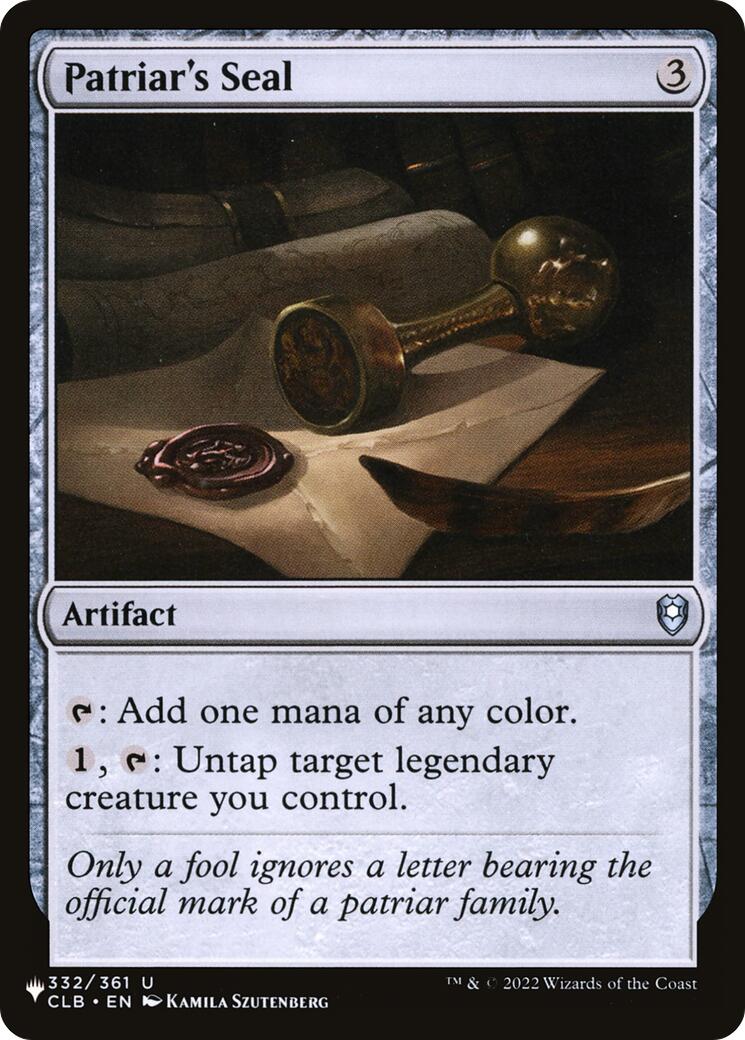Patriar's Seal [LIST - 332/361]
