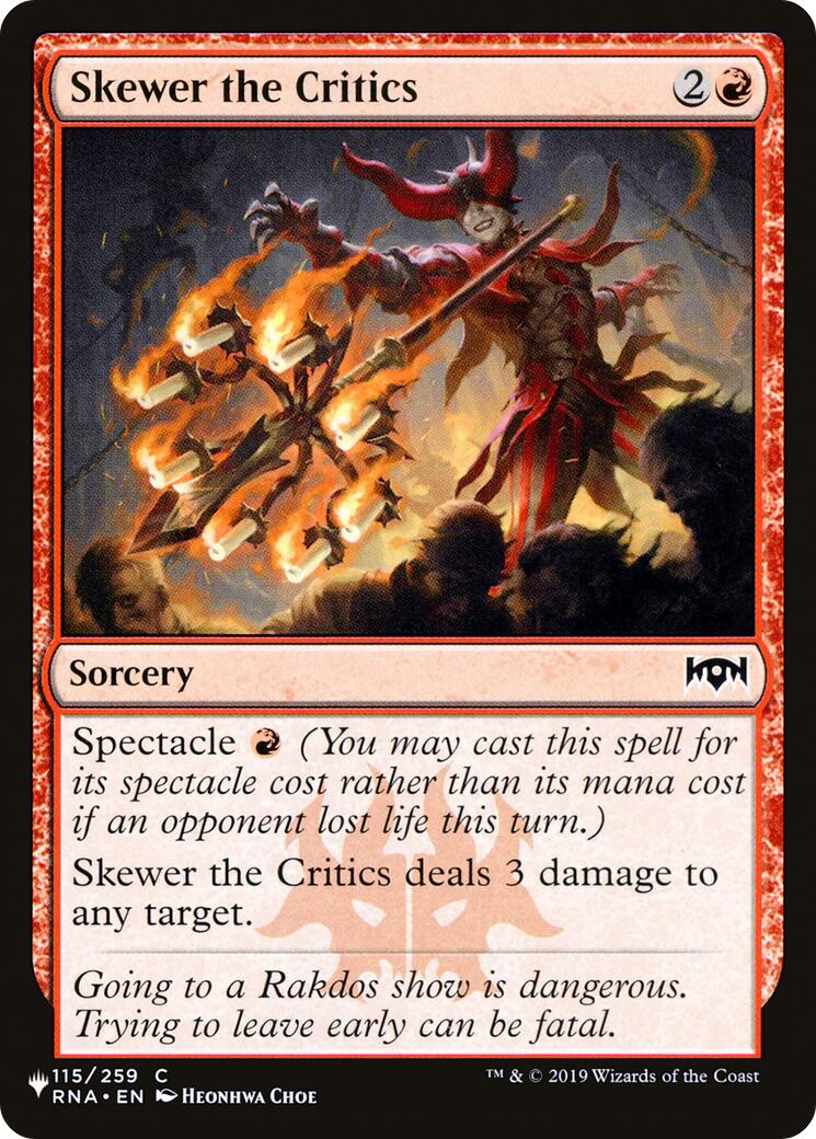 Skewer the Critics [LIST - 115/259]