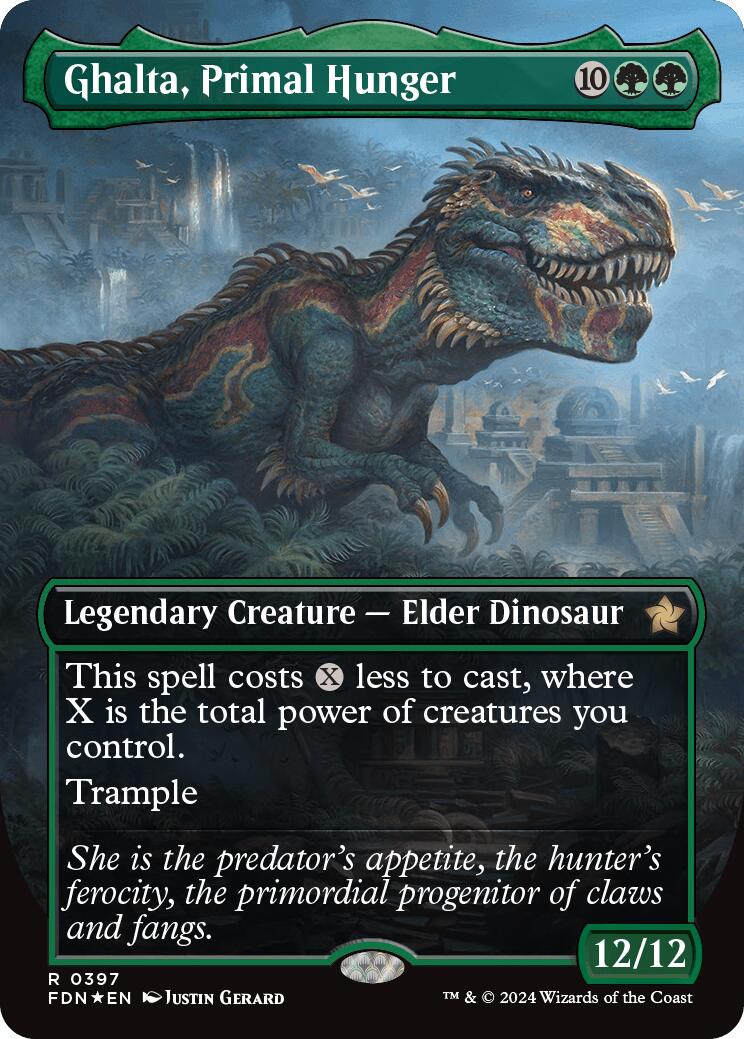 Ghalta, Primal Hunger (Borderless) (Mana Foil)