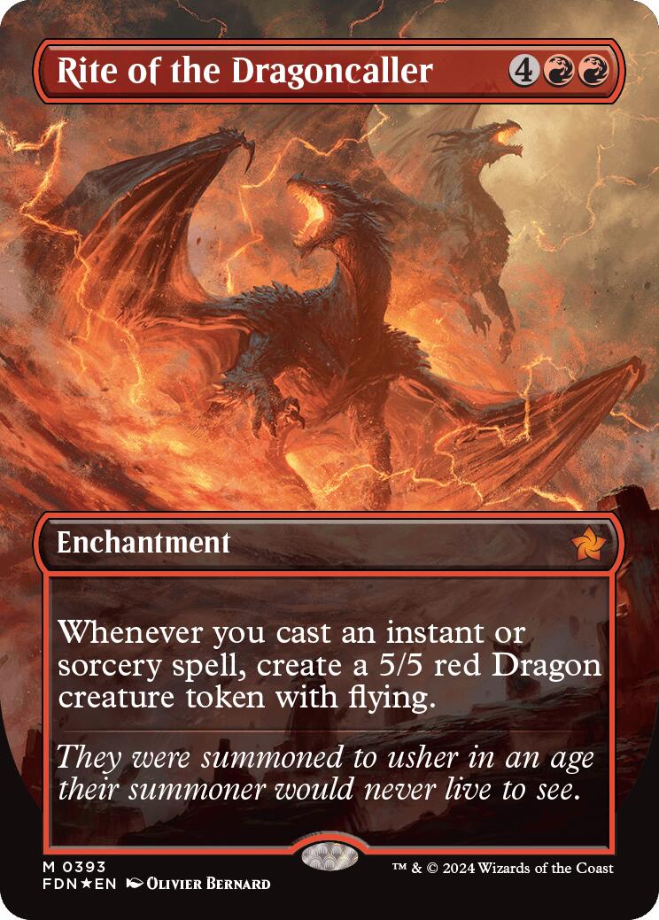 Rite of the Dragoncaller (Borderless) (Mana Foil) [FDN - 393]