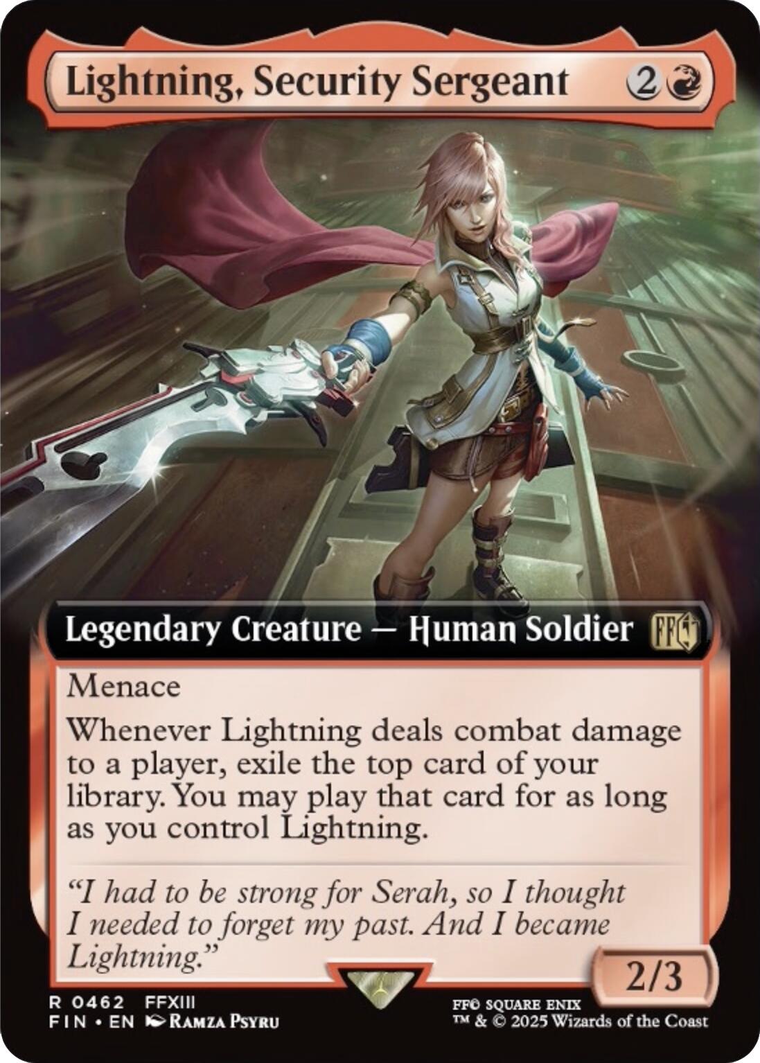 Lightning, Security Sergeant (Extended Art) [FIN - 462]