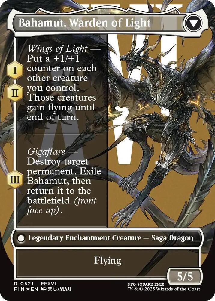 Dion, Bahamut's Dominant (Borderless) (Surge Foil) (Back)