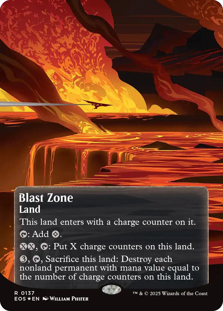 Blast Zone (0137) (Borderless) (Galaxy Foil) [EOS - 137]