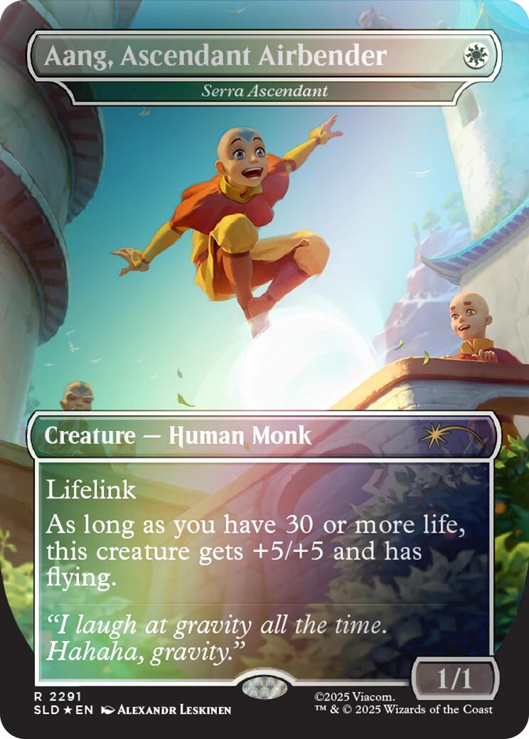 Aang, Ascendant Airbender - Serra Ascendant (Rainbow Foil)